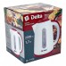 Чайник DELTA DL-1106 белый с бордовым