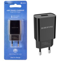 Зарядное устройство BOROFONE BA20A 1USB 2.1A черный