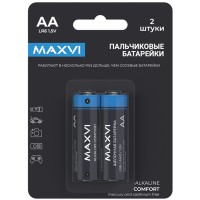 Щелочная батарейка Maxvi MBLR6CF2, COMFORT, AA, alkaline, 2 шт.