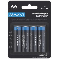 Щелочная батарейка Maxvi MBLR6CF4, COMFORT, AA, alkaline, 4 шт.