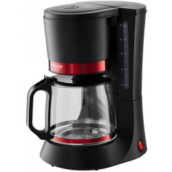 Кофеварка DELTA LUX DL-8152 черный с красным