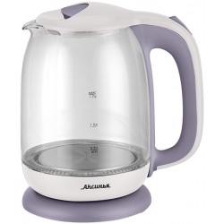 Чайник АКСИНЬЯ КС-1020 белый с фиолетовым