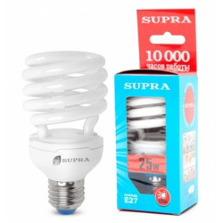 Лампа энергосберегающая SUPRA SL-HS-25/2700/E27