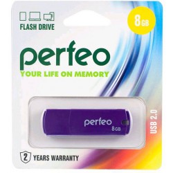 Флеш-диск USB 8GB PERFEO Purple C05 PF-C05P008