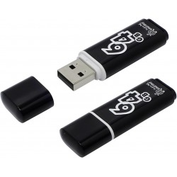 Флеш-диск USB 64GB SMARTBUY glossy black SB64GBGS-K